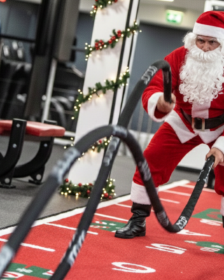 Santa getting a workout in