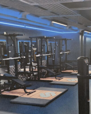New gym design concept for the downstairs area